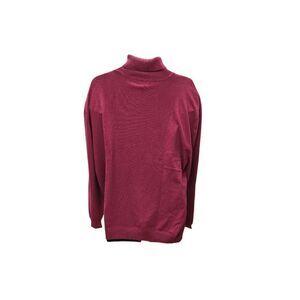 MEN'S BAGAZIO LONG SLEEVE BURGUNDY 100% ACRYLIC TURTLENECK SWEATER. 2102Y5